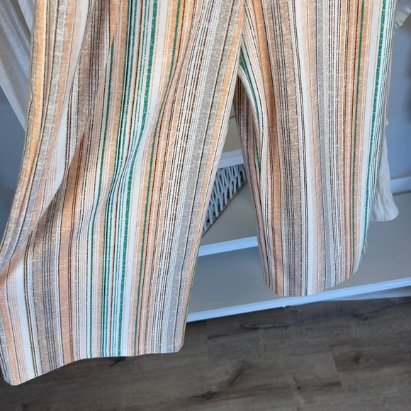 Bebop women's plus size XXL peach, green, cream jumper, capris length #2349 - Picture 7 of 8